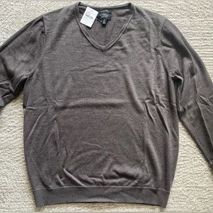 Nordstrom Merino V-Neck Sweater NWT, Men’s size XL, Light Brown